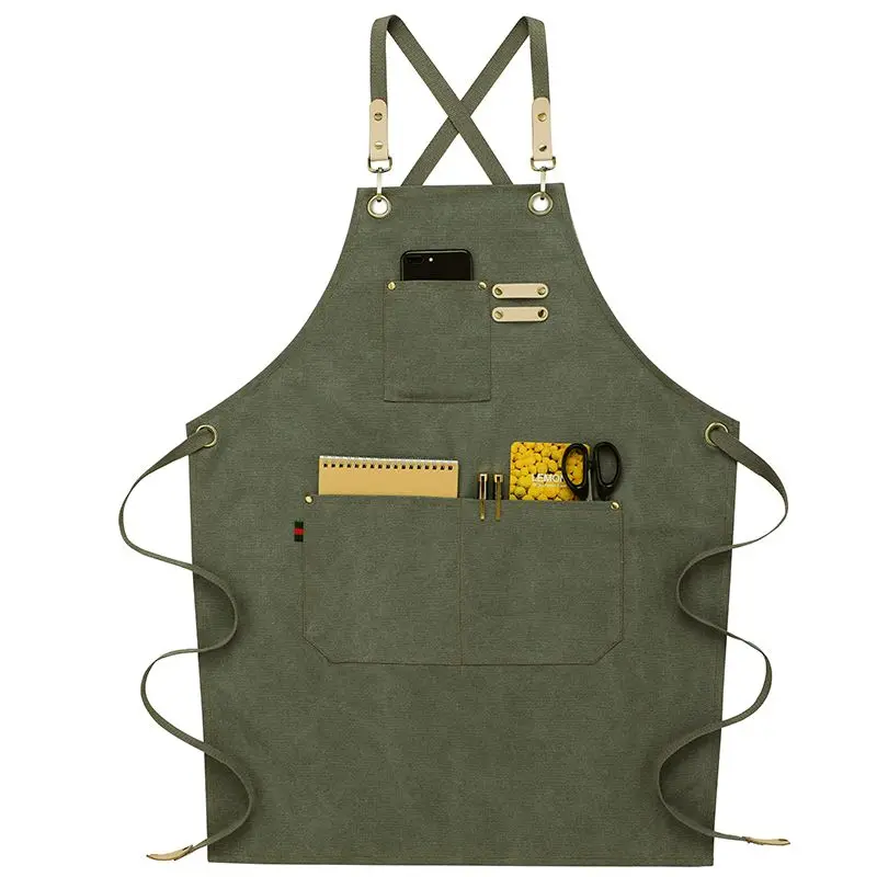 Black Cooking Apron Hotel Chef Pinafore Man Restaurant Cook Work Apron Bakery Woman Kitchen Aprons Cafe Waiter Hat Catering