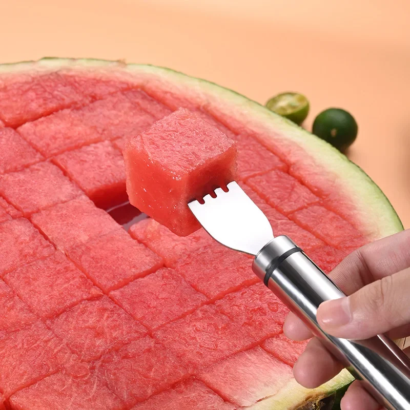 Description Picture 6 of itemStainless Steel Windmill Watermelon Cutter Artifact Salad Fruit Slicer Cutter Tool Watermelon Digger Kitchen Accessories Gadgets
