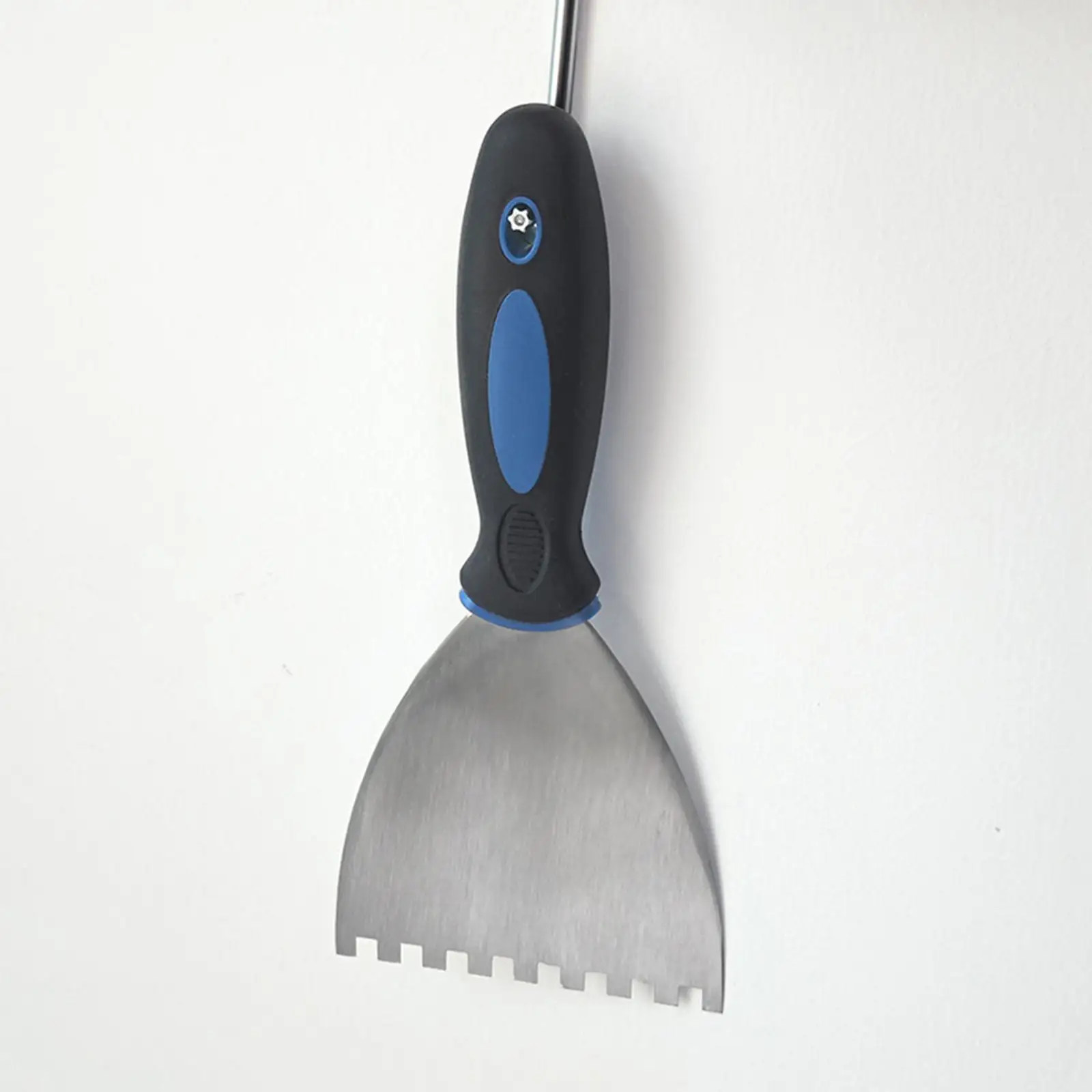 Notch Trowel, Plastering Trowel Tiling Tool, Stainless Steel Tiling Trowel with Grip Handle