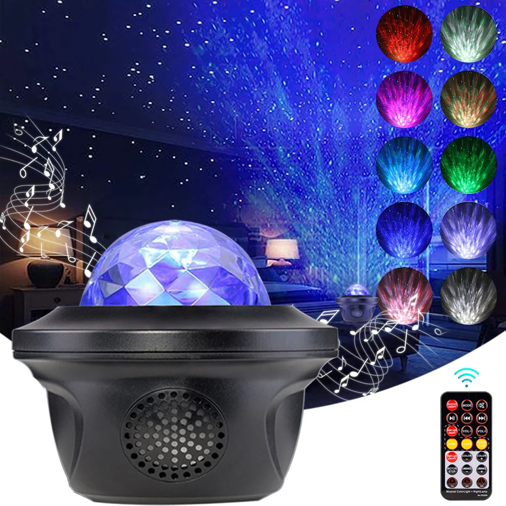 СВЕТОДИОДНЫЙ ночник в виде звезды и галактики Музыкальный проектор звездного