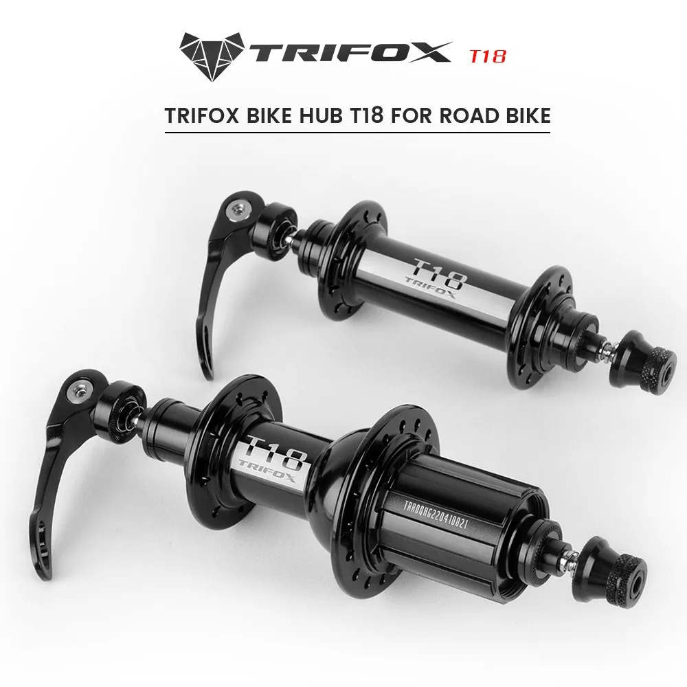 

TRIFOX Bike Hub T18 V Brake Road Bike Hub Quick Release 6 Bearing Front 20 Rear 24 Holes Bicycle Hubs HG 8-11 Speed XDR 12 Speed