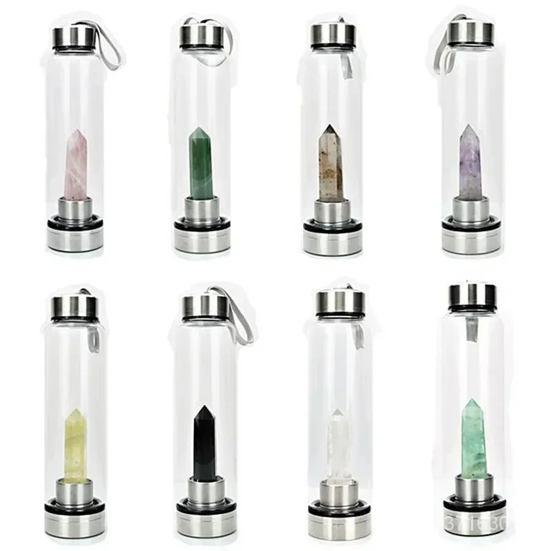 

Obelisk Quartz Home Diamond Elixir Point Crystal Stone Natural Healing Bottle Gem Wand Water Colors