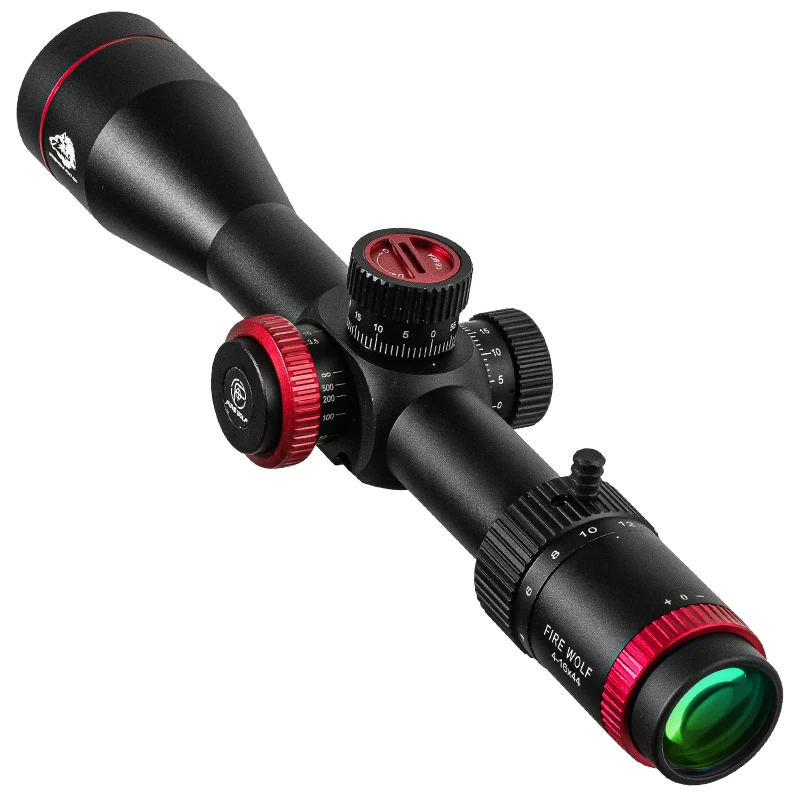 FIRE WOLF QZ 4-16X44 FFP Hunting Scope First Focal Plane Riflescopes Tactical Glass Etched Reticle Optical Sights