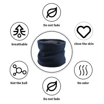 وشاح من القطن والبوليستر للرجال والنساء ، صوف حراري ، مدفئ الرقبة ، وشاح تزلج ، دافئ ، شتاء ، هدايا ، 1 * * 6