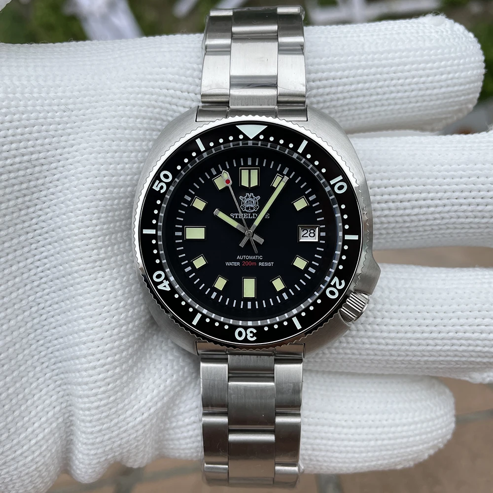 

Мужские наручные часы STEELDIVE SD1970, полностью автоматические механические часы с разноцветным циферблатом NH35, швейцарские светящиеся водонепроницаемые часы 200 м