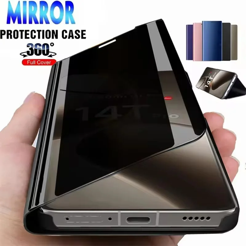 Sleek Mirror Flip Shockproof Phone Case Cover
