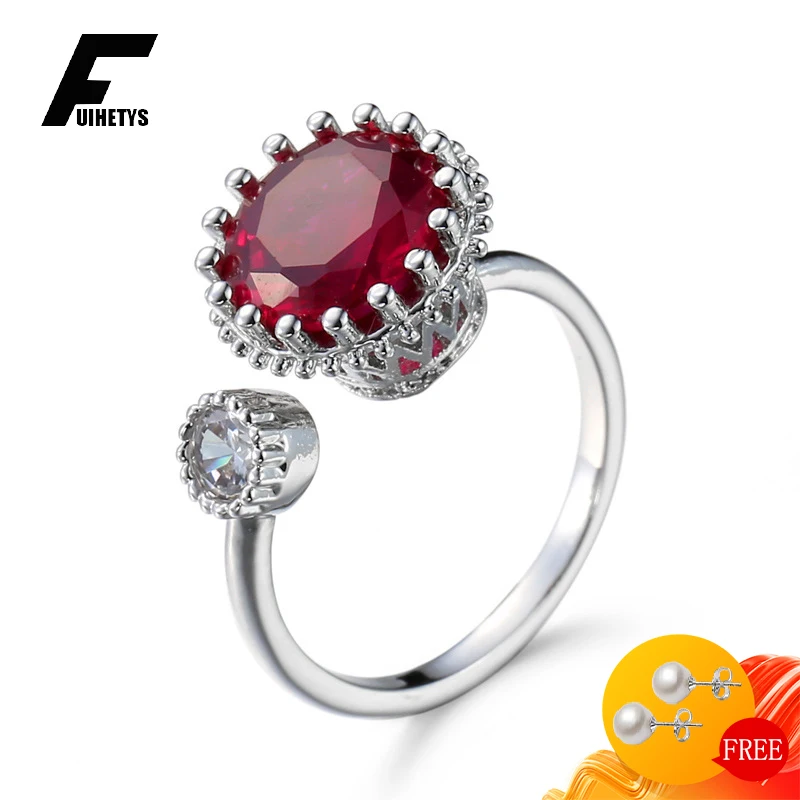 

FUIHETYS Retro Zircon Ring Silver 925 Jewelry Accessories for Women Wedding Engagement Promise Party Gift Finger Rings Wholesale