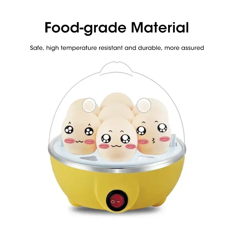 Mini Electric Egg Cooker 6 Eggs Steamer Multifunction Auto Shut Off Boiler Fast Cooking for Breakfast Kitchen Appliance 4