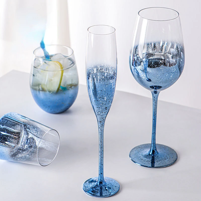 

Red Wine Glass Crystal Glass Red Grape Goblet Champagne Glass Bar Creative Starry Sky Wine Set Home Bars