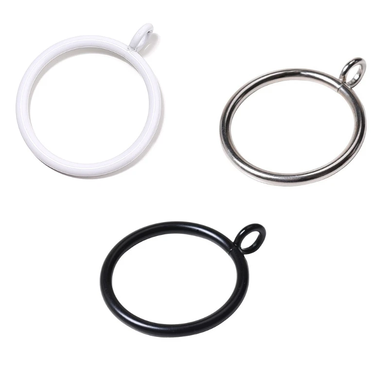 20 Pieces Metal Curtain Rings with Eyelets Rustproof Window Hardware