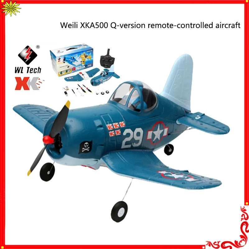 

New Weili Xka500 Four Channel Remote Control Aircraft Q Version F4u Pirate Electric Aviation Model Fixed Wing Aircraft