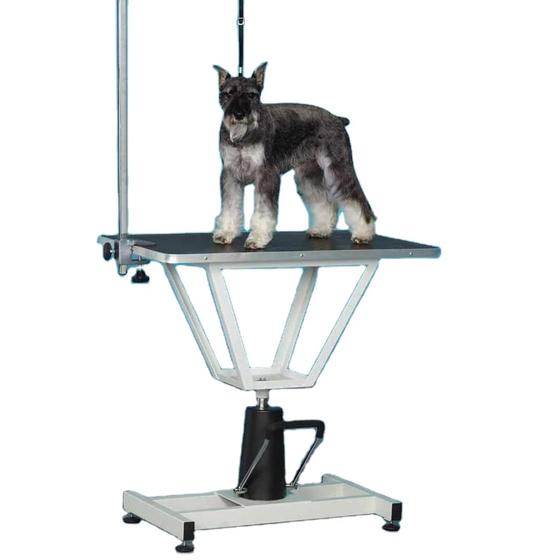 

Household general pet cleaning tools hydraulic lifting electric cats shearing and drying dog grooming table with stainless feet