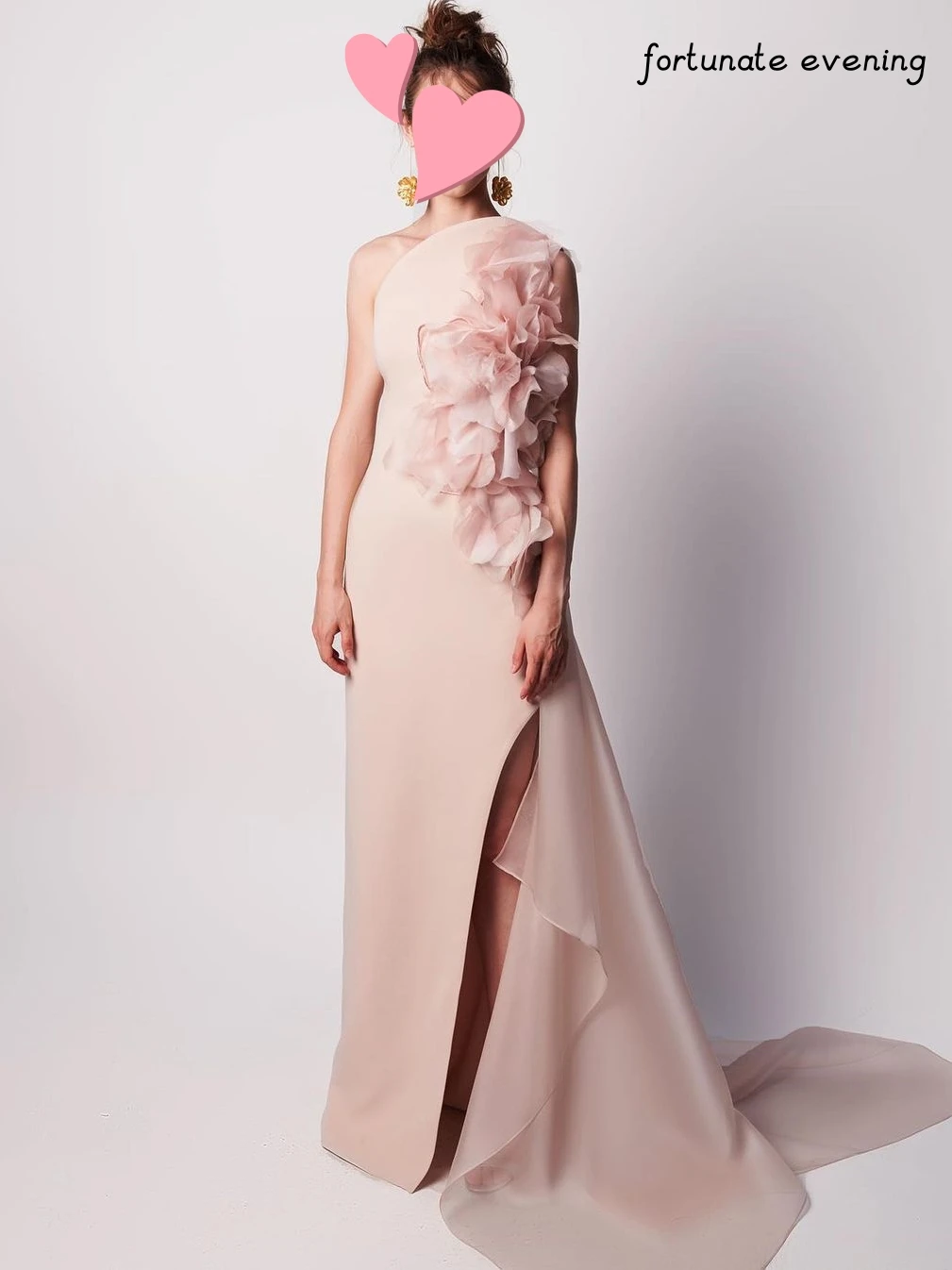 

Fortunate Evening Elegant Vintage Sweet Pink Mermaid Ruffle Customized Formal Occasion Prom Dress Evening Party Gowns