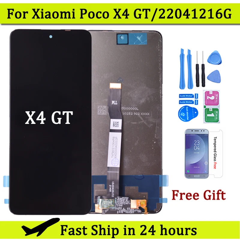 

ЖК-дисплей 6,6 ''для Xiaomi POCO X4 GT, сенсорный экран, дигитайзер, ЖК-запчасти для POCO X4 GT 22041216G, дисплей