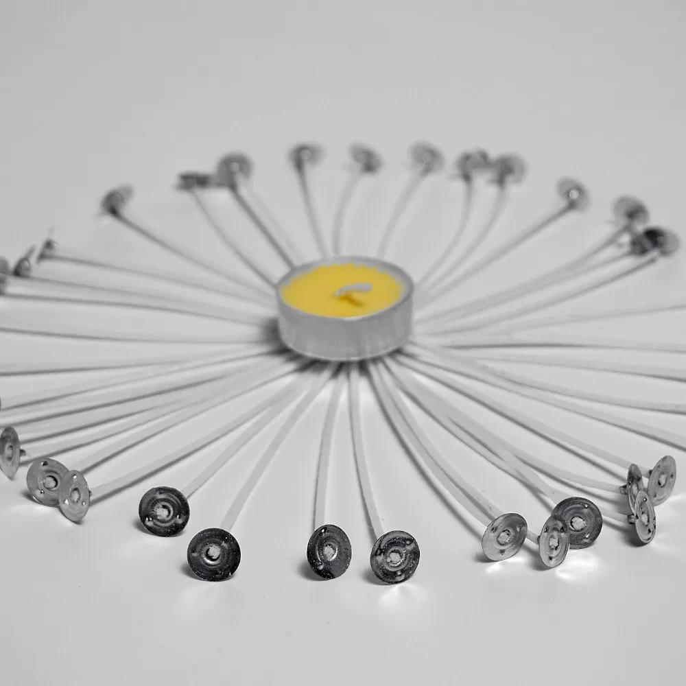 100Pcs Silver Candle Wick Metal Sustainer Wick Tabs For DIY Candle Making 20mmx3mm