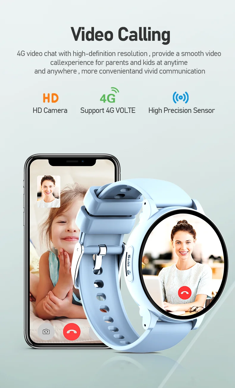 Wonlex ��� ����Ʈ ��ġ, 4G ���� ��ȭ, GPS ��ġ ������, SOS ���, 4-12 �� �Ƶ��� ī�޶� ����