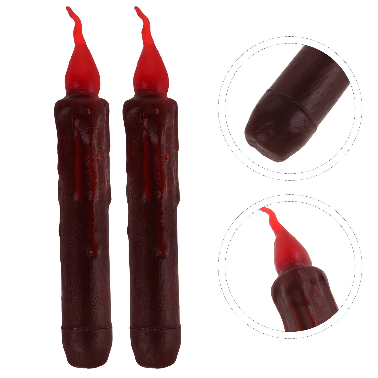 2 Pcs European Electronic Lights for Party Electric Operated Candles Flameless Decorative Taper Without Reusable