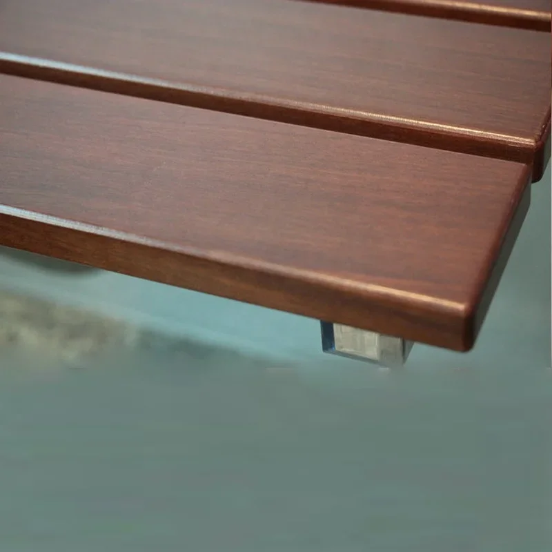 YUSUN Hot Sale Wood Wall Mounted Shower Seat Folding For Bathroom 6