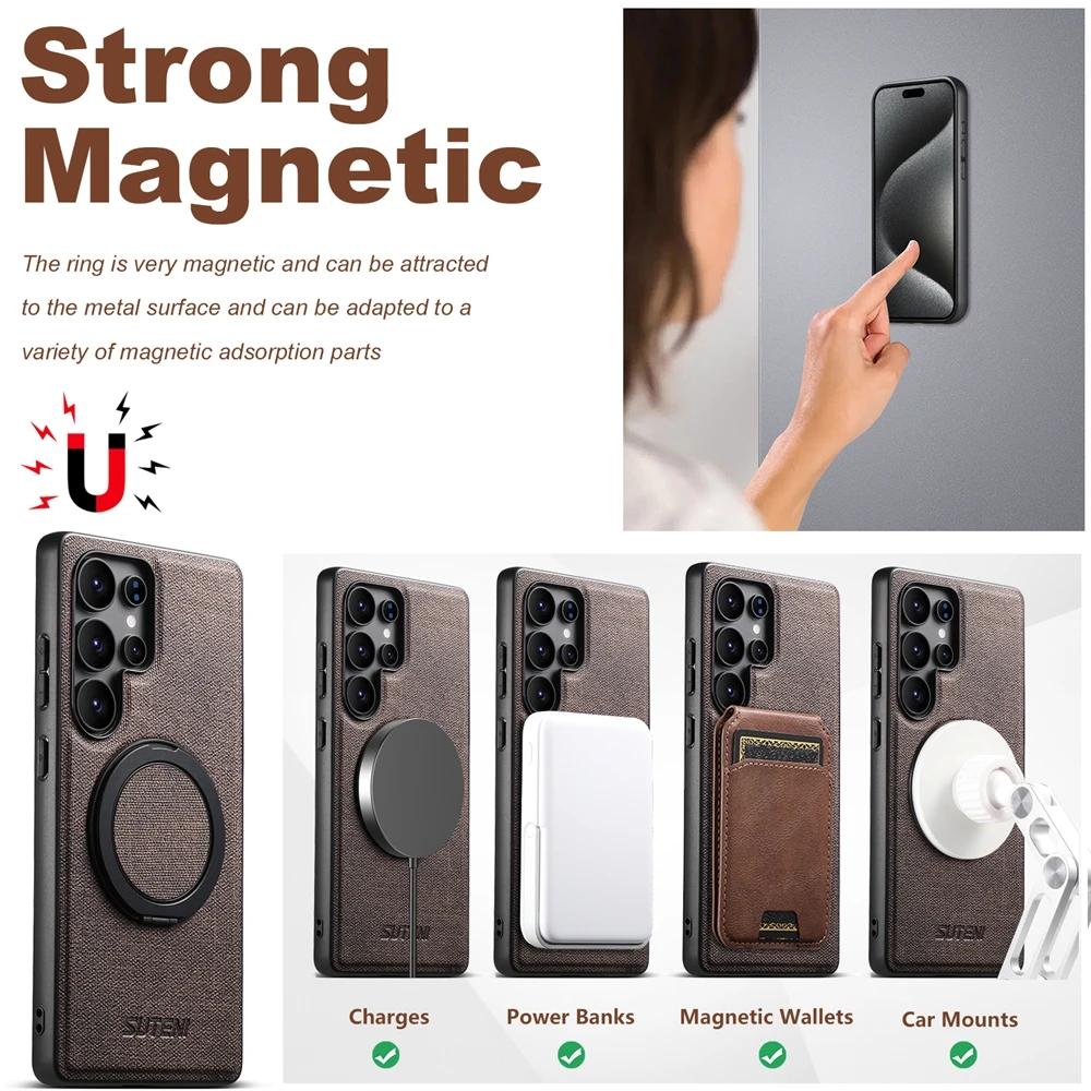 Magnetic 360° Ring Kickstand Phone Case with Magsafe Compatibility