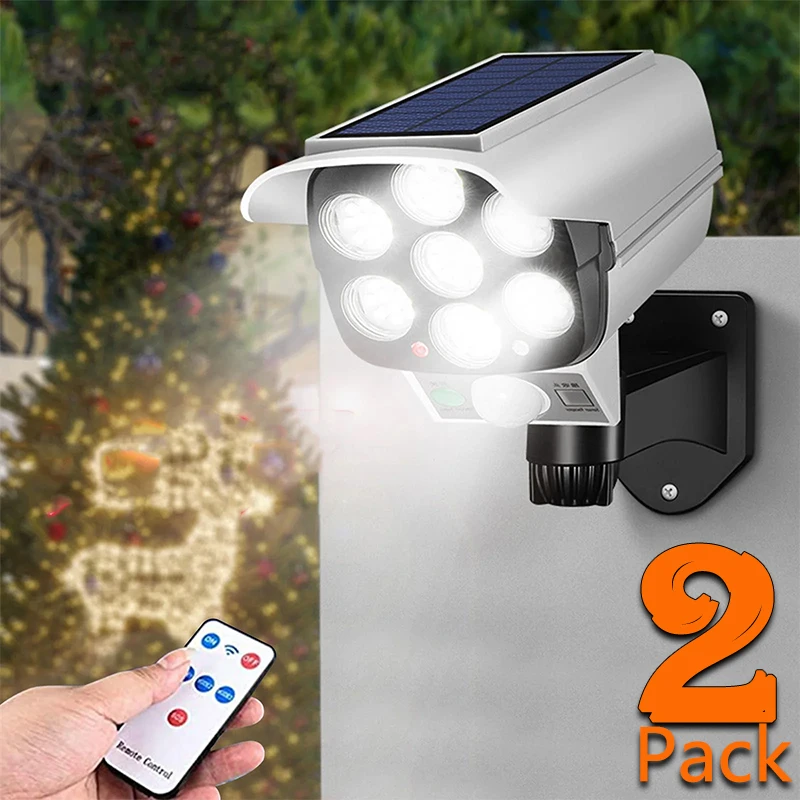 Outdoor Motion Sensor Solar Lights Spotlight With Remote Control
