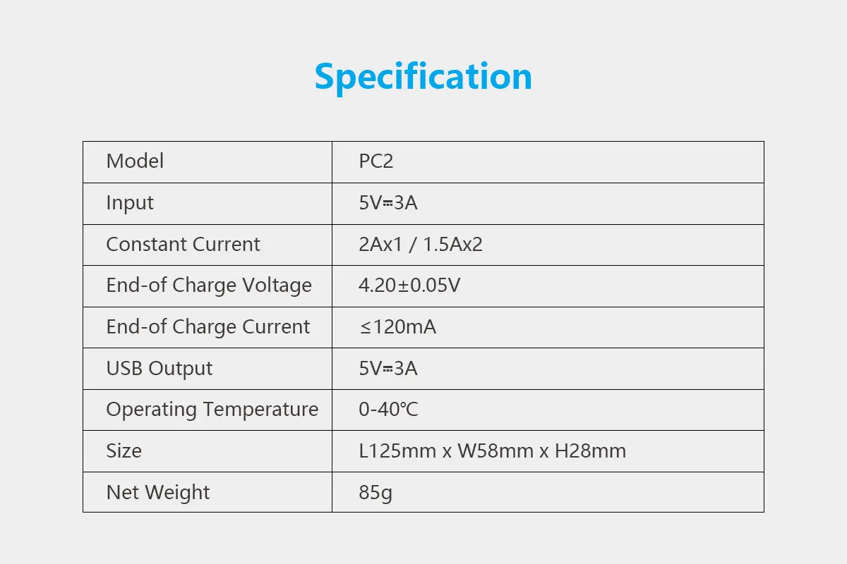 Battery Charger XTAR PB2SL/PC2 18650 21700 20700 Rechargable Li-ion Batteries DIY Power Bank Portable QC3.0 Fast
