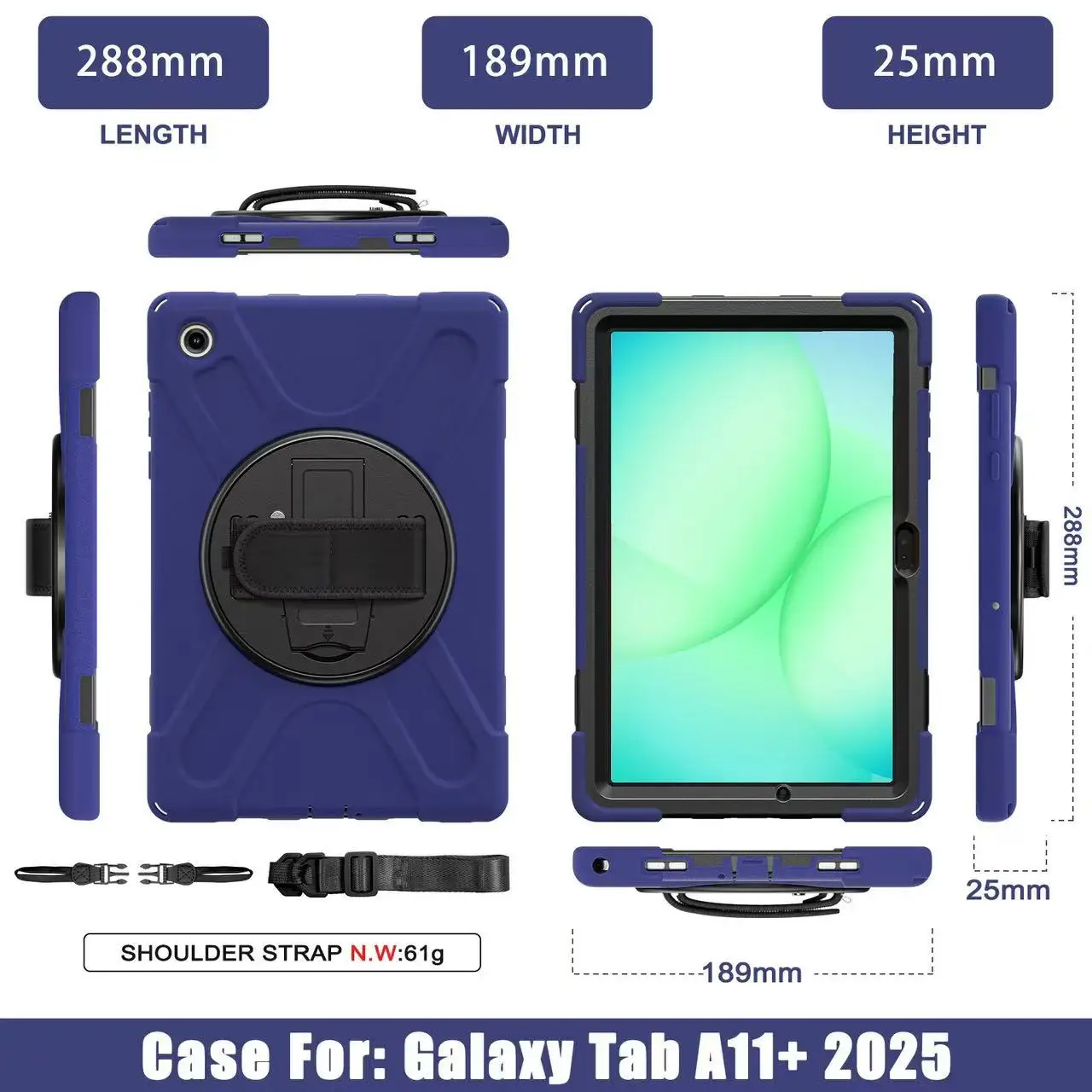 Defender Armor Tablet Case Sleeve - Thick Shockproof with Handle Hard Cover