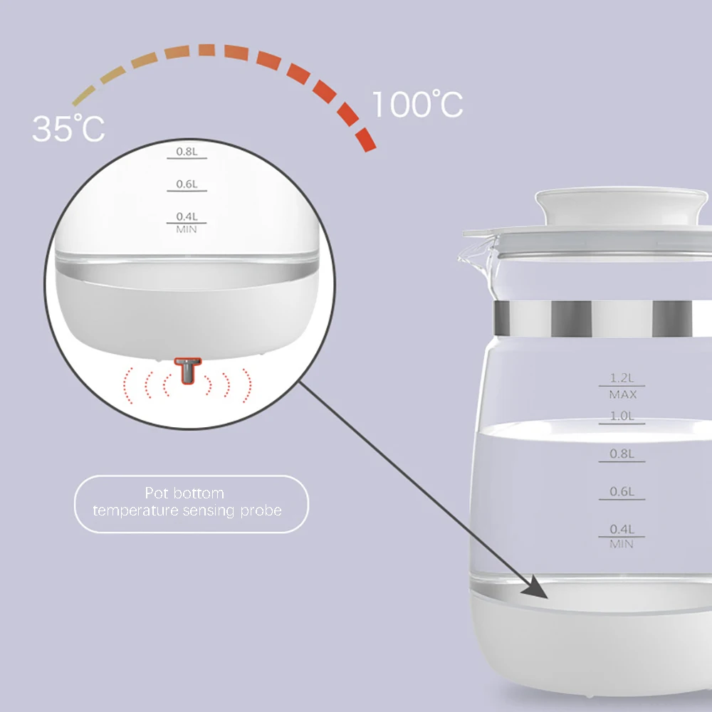 1.2L Thermostatic Milk Kettle 220V Baby Water Warmer Intelligent Milk Heating Thermos Constant Temperature Pot electric kettle,milk regulator kettle