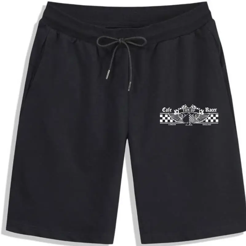 

Retro TON-UP CAFE RACER ACE- MOTORCYCLE - HIGH QUALITY BIKER ROCKER Men Shorts