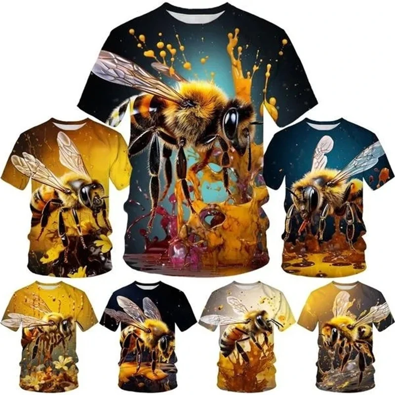 

new Men Women Casual T-shirt bee 3d Printed t shirts Oversized Loose Tshirt Fashion Harajuku Street Tops cool high quality tees