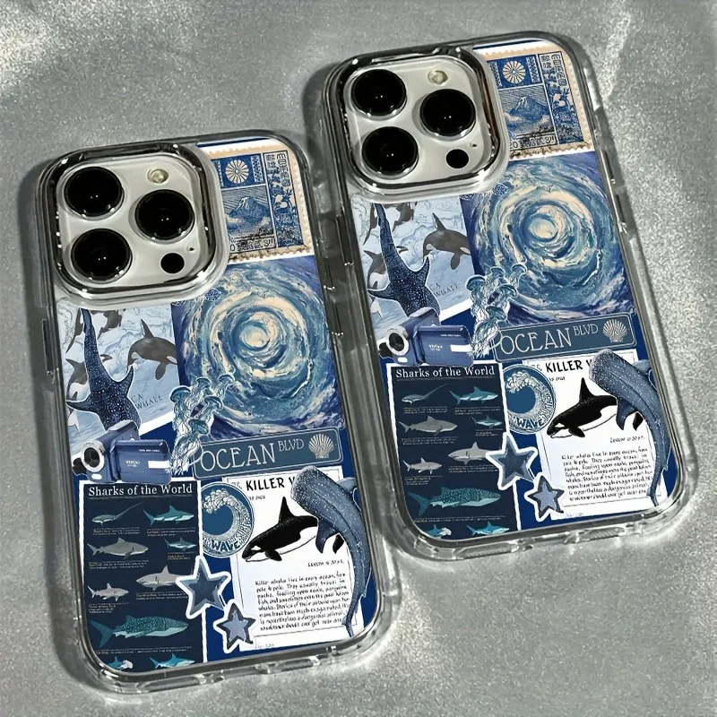 Marine Whale Puzzle Transparent Soft Phone Case - Universal Fit