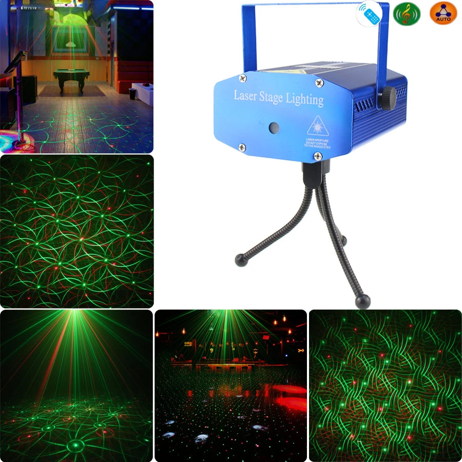 Portable Mini LED RGB Laser Projector Stage Lighting Effect Adjustment DJ Disco KTV Club Party Wedding Light Home Decoration