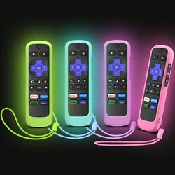 4 - Piece Luminous Silicone Remote Control Protective Case with Lanyard (4pcs)