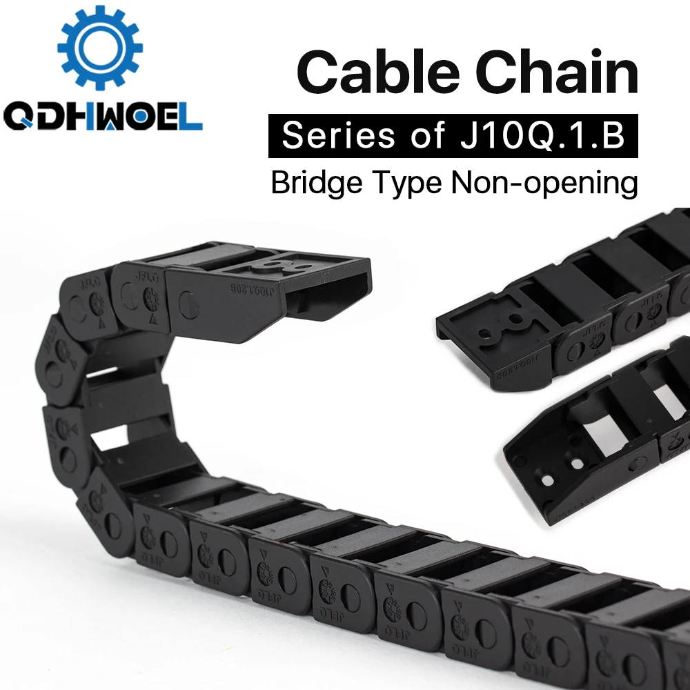 QDHWOEL Cable Chain 10*10 10*15 10*20 mm 1M Non Snap-Open Plastic Towline Transmission Drag Chain Machine