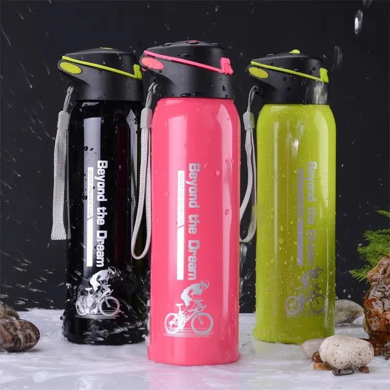 

500ml 304 Stainless Steel Sports Pot Thermos Cup Outdoor Mountaineering Drinking Kettle Student Creative Business Gifts