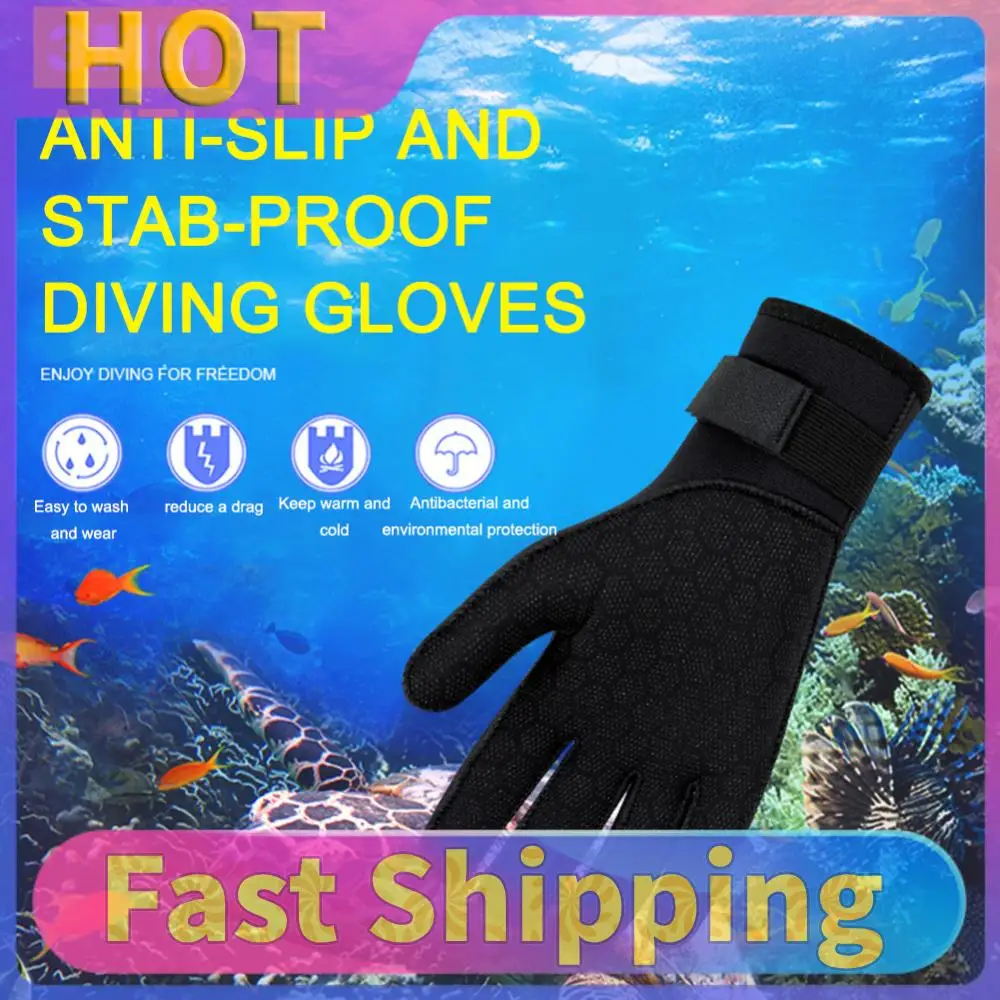 네오프렌 스피어피싱 장갑 휴대용 스쿠버 스노클링 장갑 경량 탄성 긁힘 방지 편..