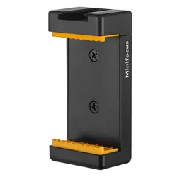 Universal Phone Tripod Mount with Cold Shoe for Microphone and LED Video Light (Yellow)