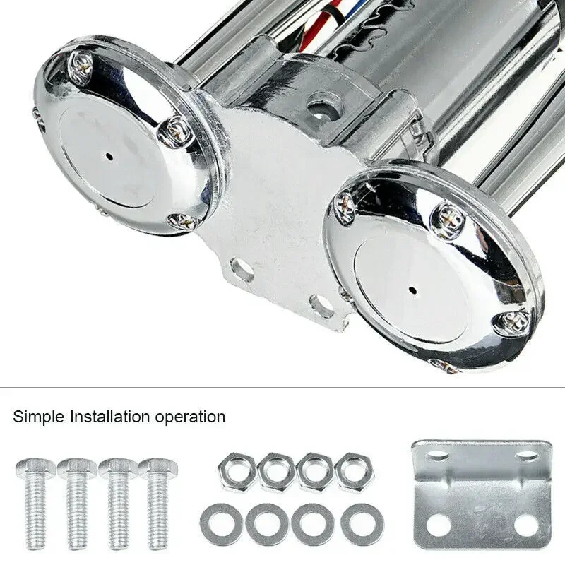 600DB Horn 12V Super Loud Car Electric Horn Dual Trumpets Air Horn Speaker For Car SUV Vehicle Boat Train Motorcycle RV Truck 6