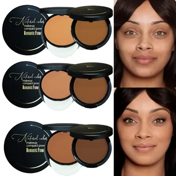 Polvere scura a 6 colori Polvere di bronzo Fondotinta per pelle scura Correttore per il controllo dell'olio Illumina il viso Crea trucco dell'ombra evidenziata 3D 1