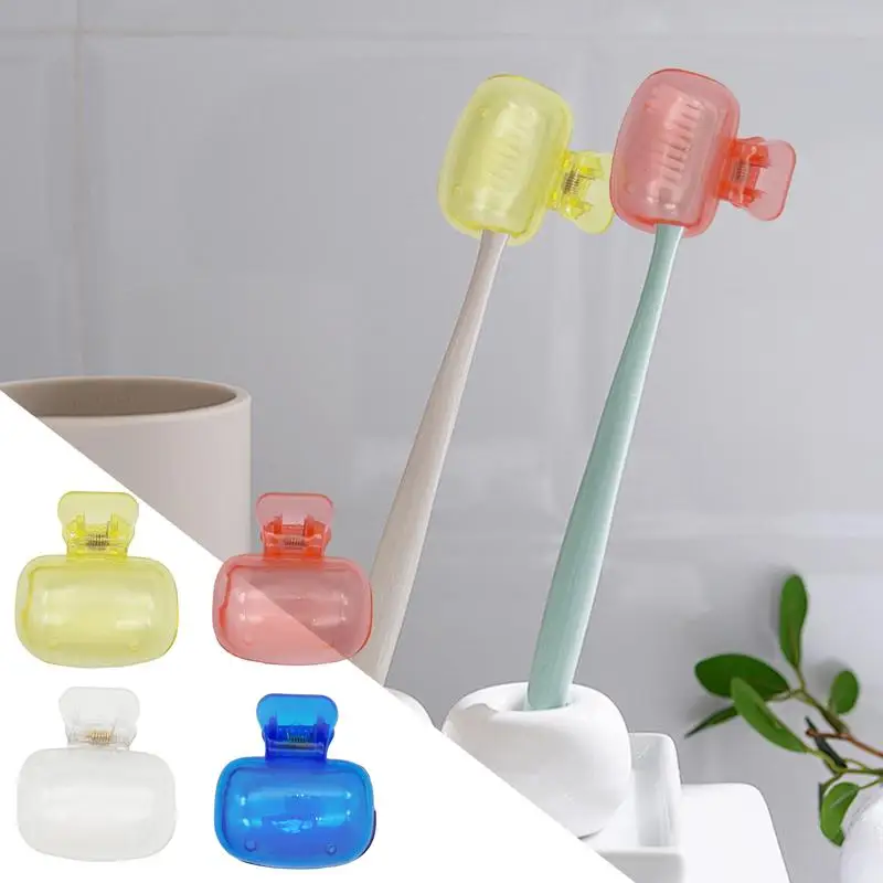 Toothbrush Head Cover Transparent Multipurpose Toothbrush Holder 4X Lightweight Cover For Home Camping Gym School