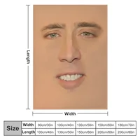 Nicolas cage Giant Face Throw Blanket Loose Blanket Blankets Sofas Of Decoration Picnic Blanket For Sofa Thin 2