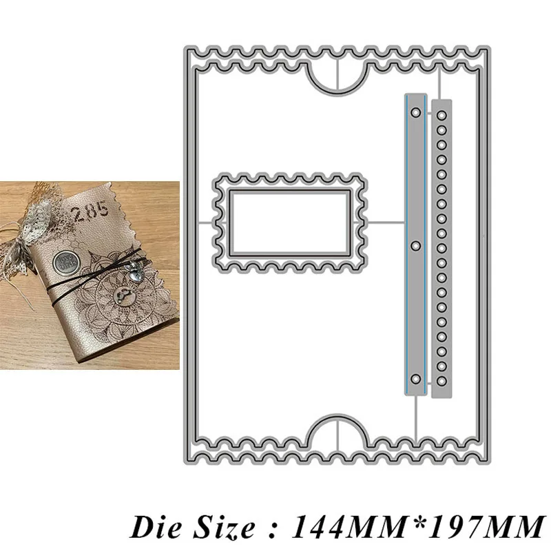 Notebook Edge Borders Page Planner Metal Cutting Dies 2022 New Diy