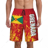 Men's Grenada Flag Beach Pants Board Shorts Surfing Boys Soccer Cycling Swimwear Running Polyester 1