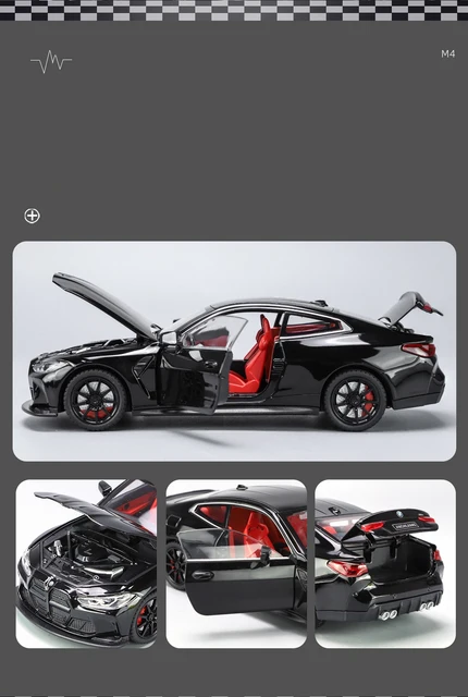 1:24 BMW M4 IM スーパーカー合金マッスルモデルカーのおもちゃ