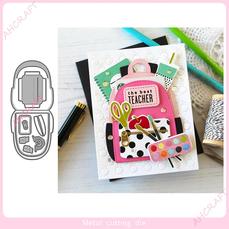 

Schoolbag combination suit Metal Cutting Dies DIY Scrapbooking Embossing Paper Cards Decorative Crafts