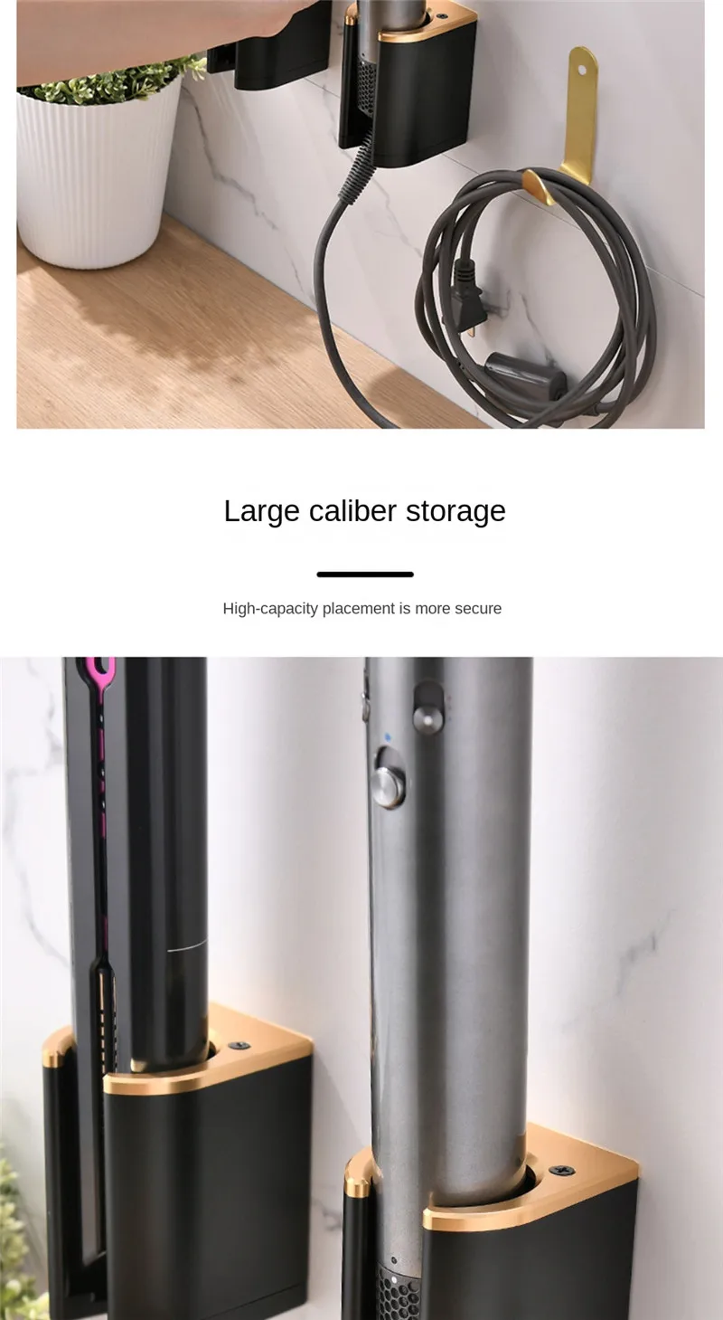 Universal Storage Bracket for Dyson Hair Dryer Straightener HT01/HS03/HS01/SH05 Curling Iron - Free Punching Storage Shelf Parts