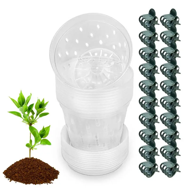 

Clear Orchid Pots Ventilation Orchid Flower Pots Multipurpose Planter with Holes for Garden Yard Portable Planter Pots for