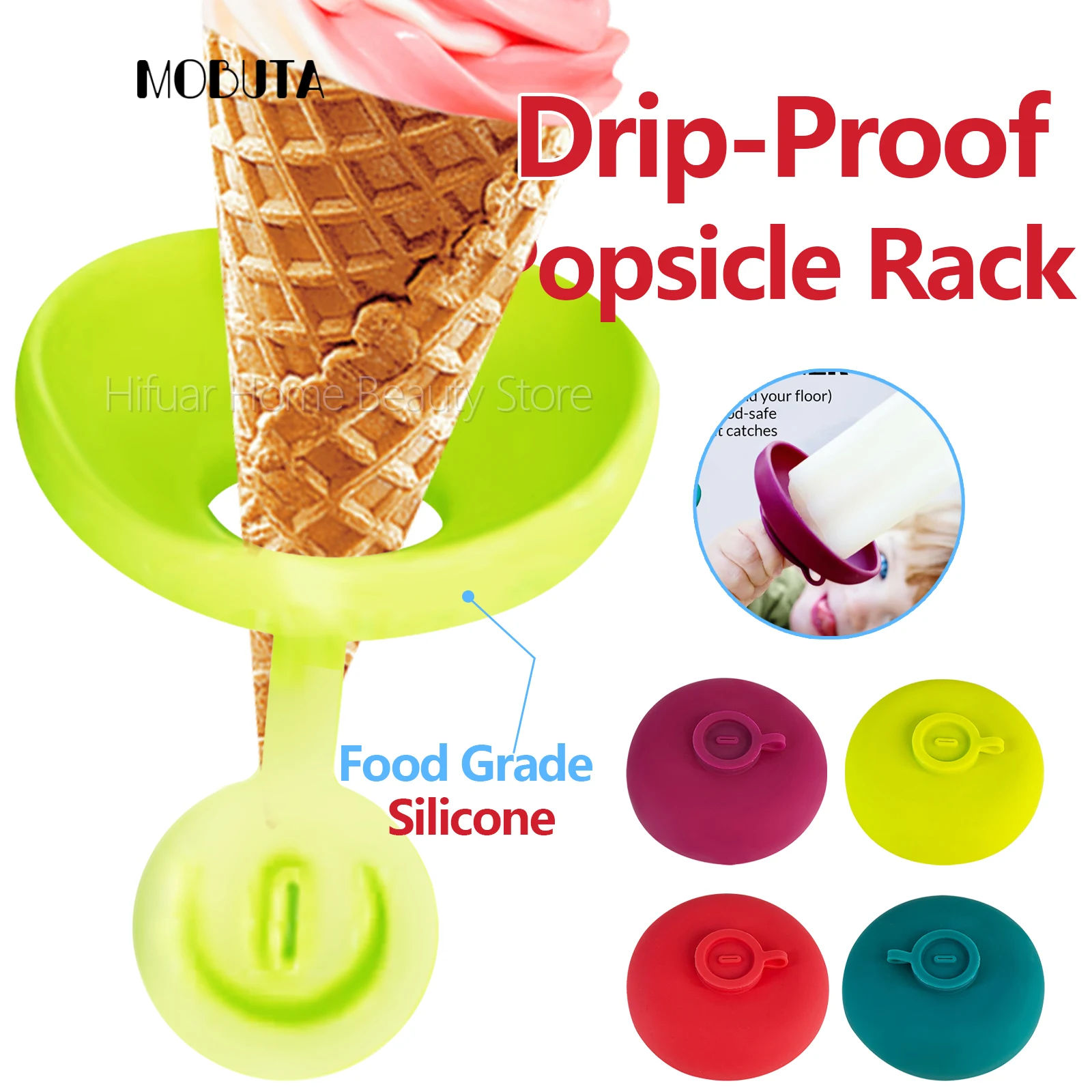 Popsicle Rack Summer Silicone Food-Grade Drip-Proof Popsicle Rack Drip Free Ice Holder Ice Cream Tools Free Froze Treats Rack Popsicle Holder