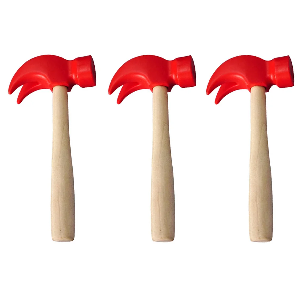 

3 Pcs Simulated Small Wooden Hammer Childrens Toys Kids Puzzle Plaything DIY Simulation Toddler