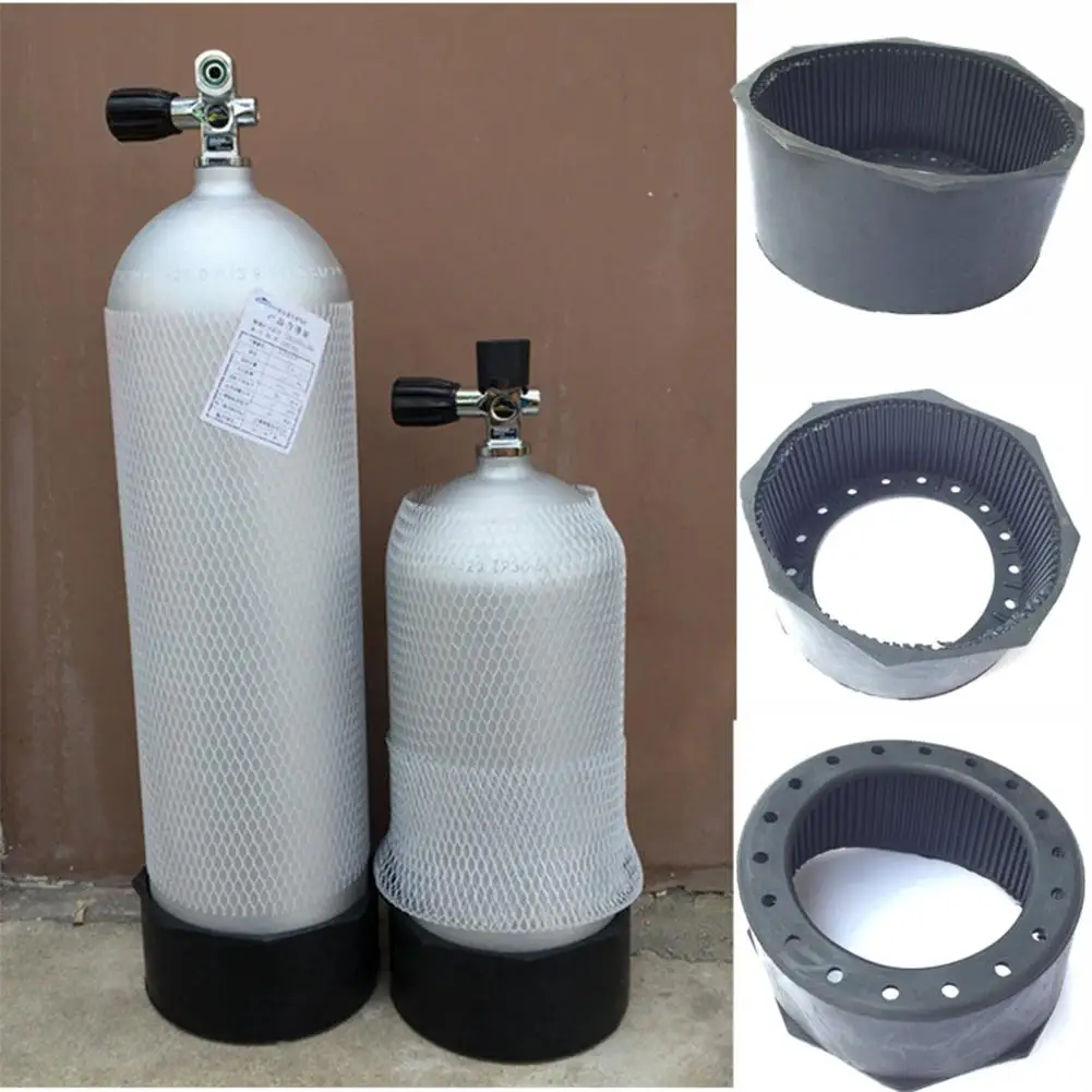 Rubber Cylinder Bottom Holder Diving Bottle Rubber Seat Aluminum Alloy Bottle Base Seat For 12L/11L/7L Gas Cylinder