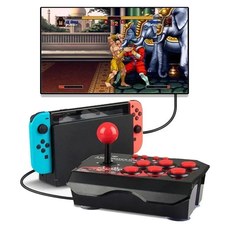 【Hot New Release】 New Gmae Joystick USB Arcade Rocker Game Device Controller Street Fighter Rocker Controller For Nintendo Switch/PS3/ PC/.